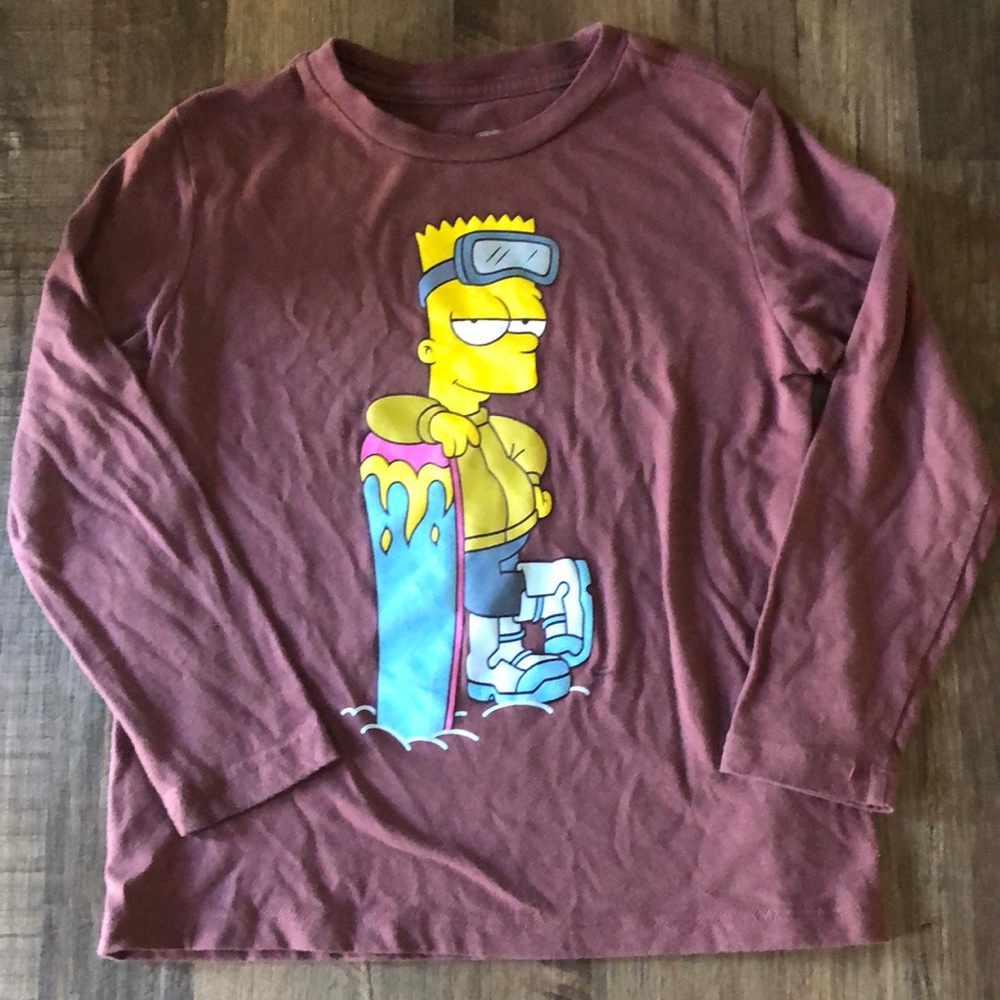 Old Navy The Simpsons Bart Simpson Graphic Longsleeve Tee Shirt 6-7